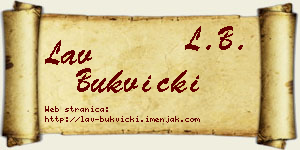 Lav Bukvički vizit kartica